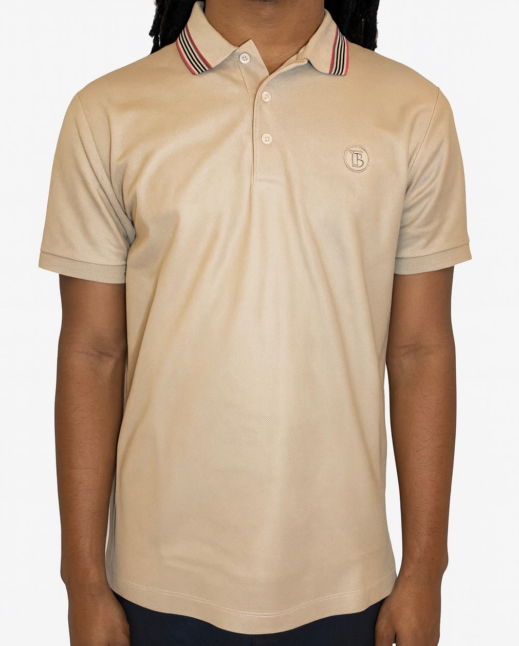 Men’s Burberry Logo  Embroidered Polo Shirt