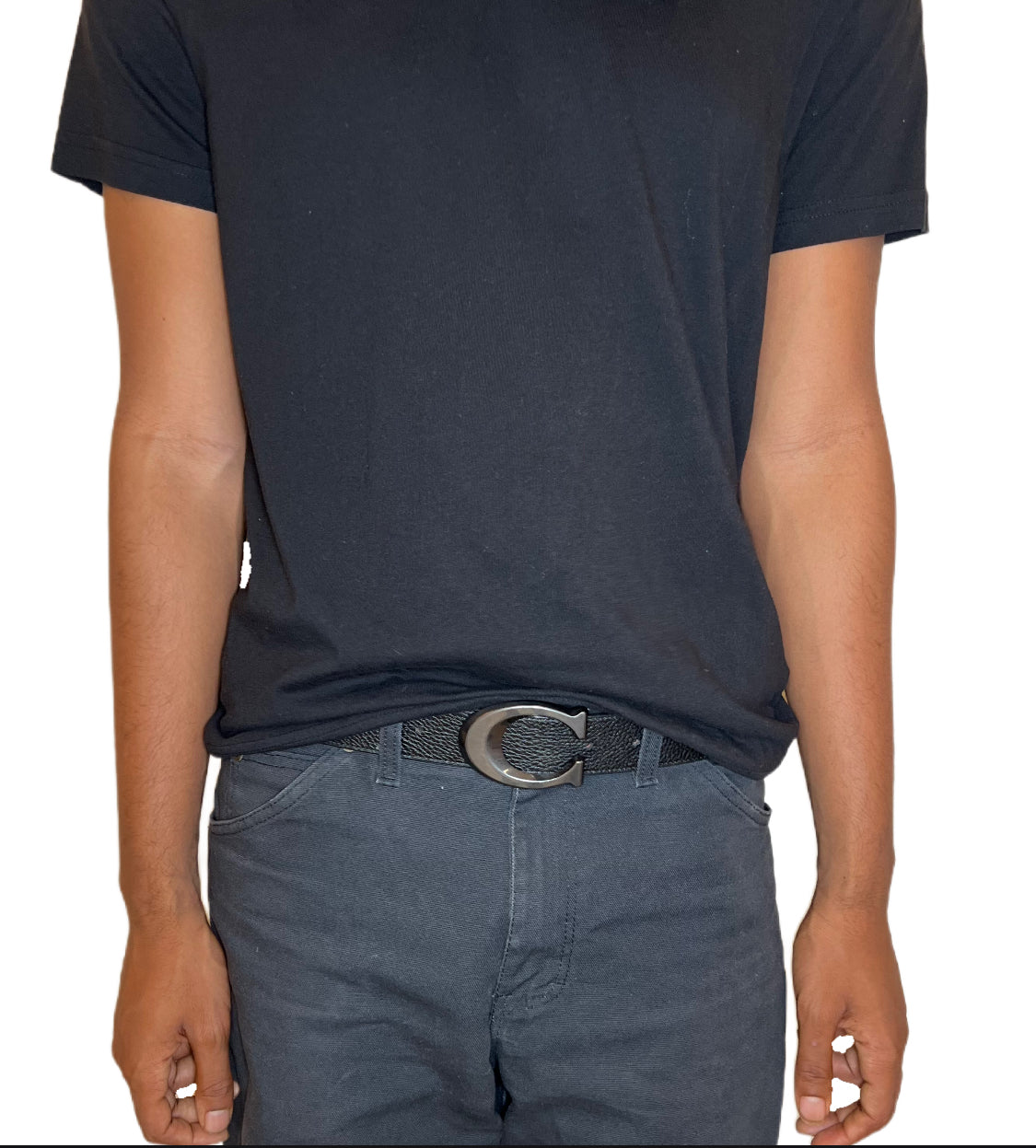 Signature Buckle Cut To Size Reversible Belt