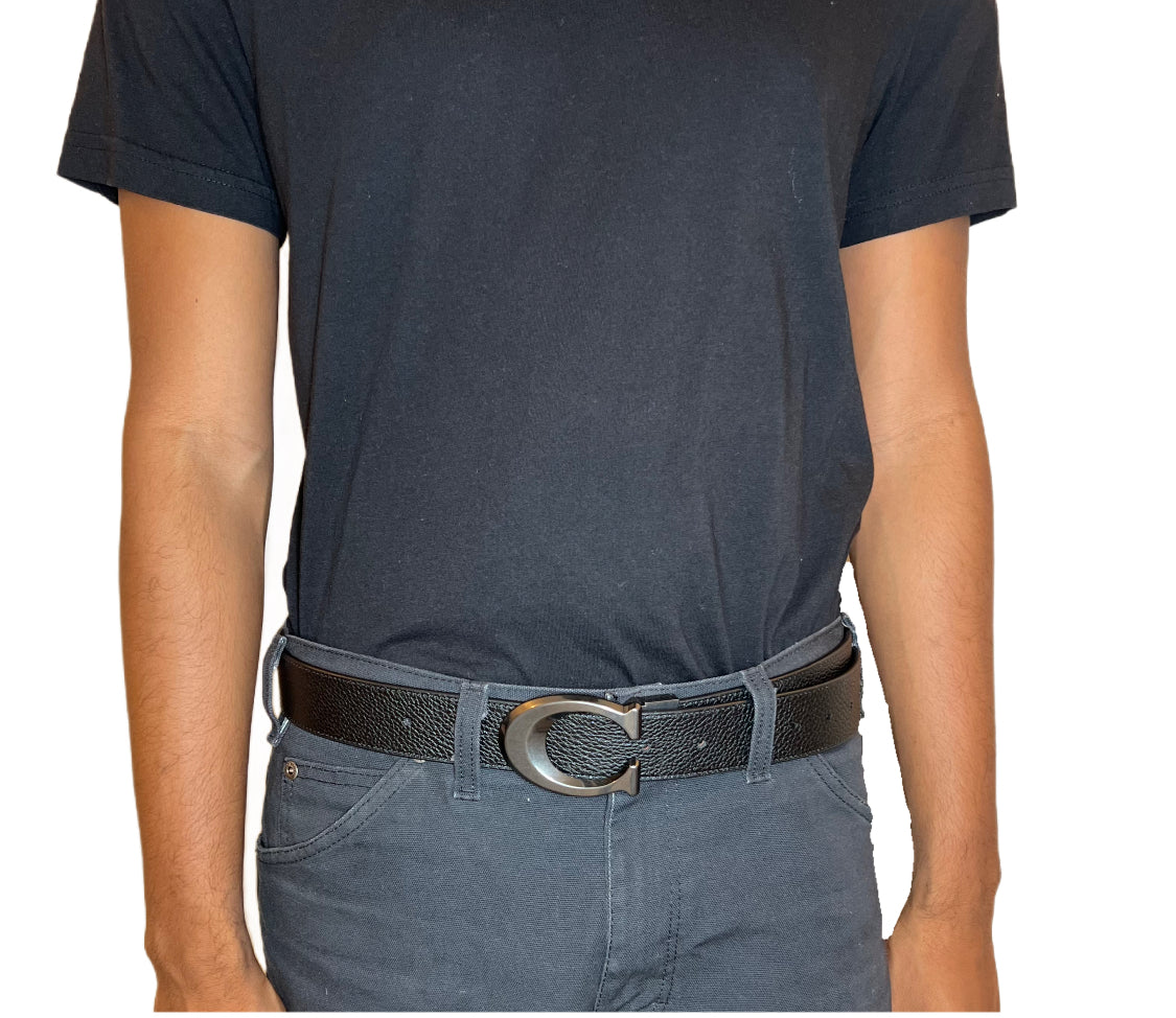 Signature Buckle Cut To Size Reversible Belt