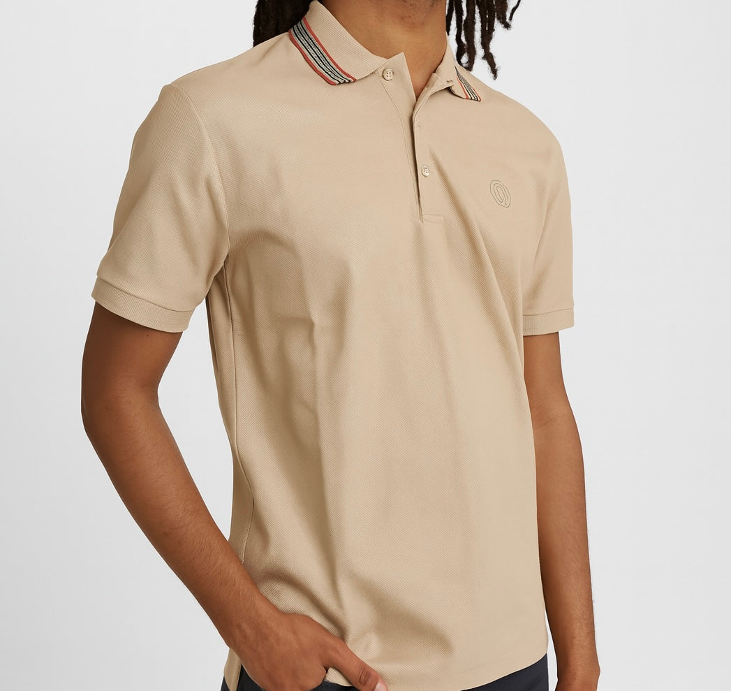 Men’s Burberry Logo  Embroidered Polo Shirt